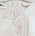 Summer Stripes Spaghetti Straps Pleated Tips With Pant